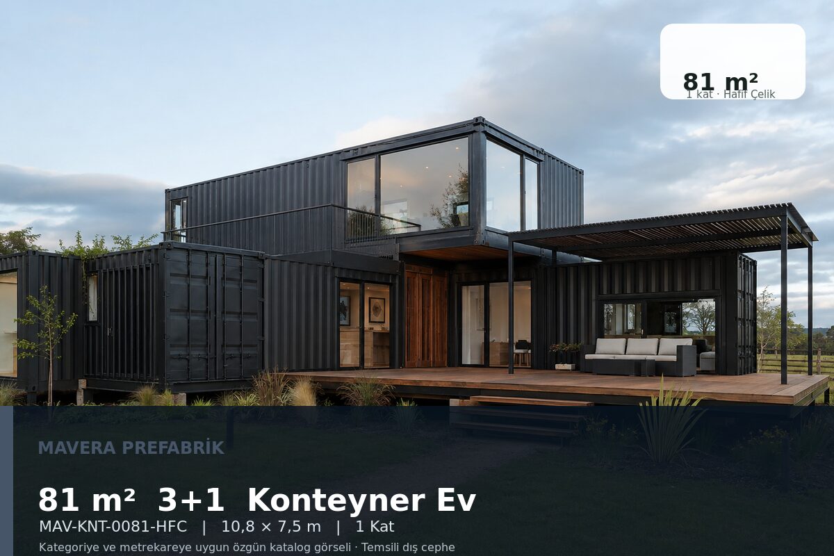 81 m² 3+1 Modüler Konteyner Ev