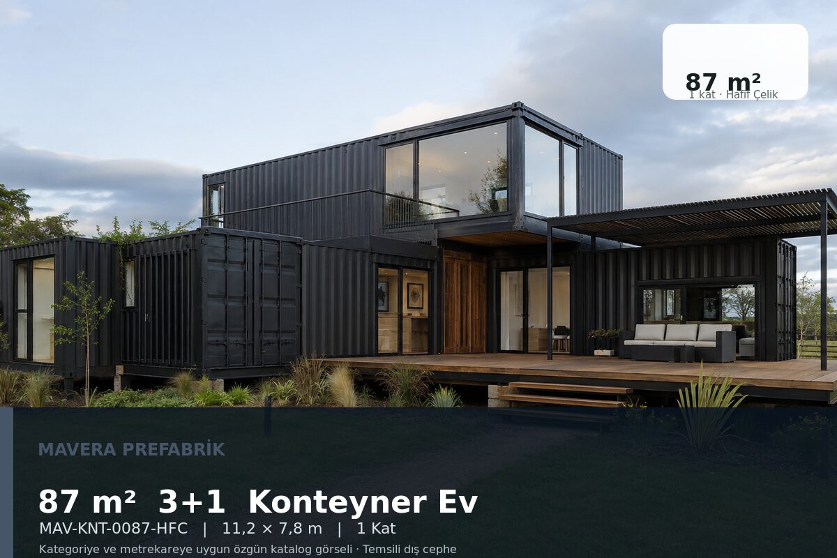 87 m² 3+1 Modüler Konteyner Ev