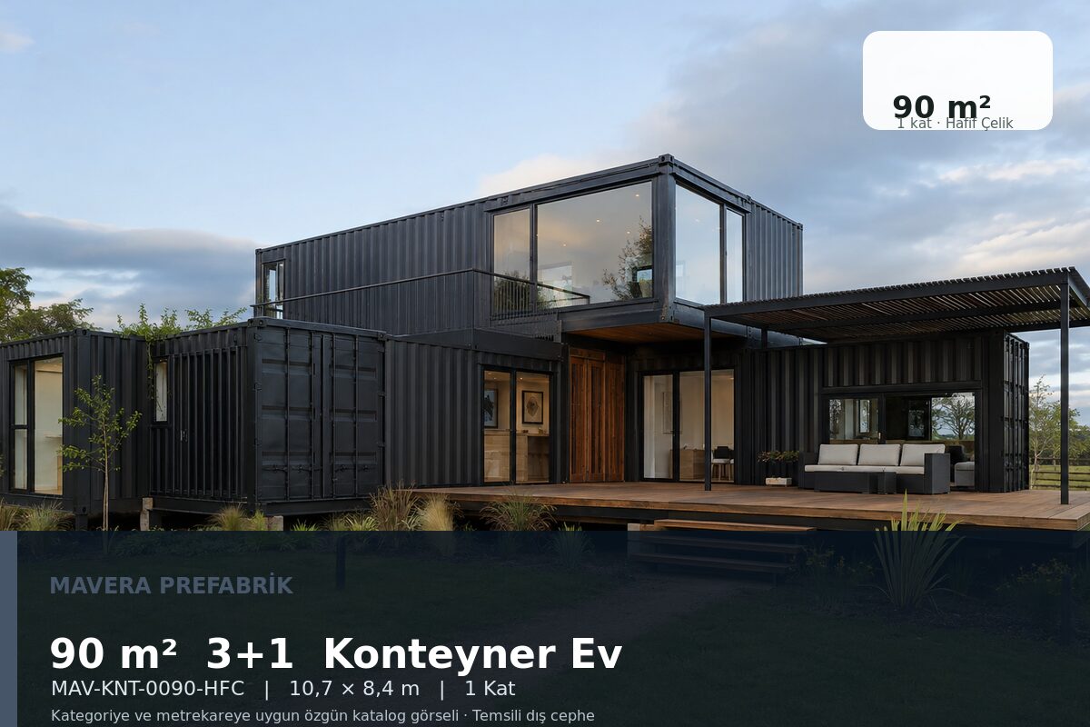 90 m² 3+1 Modüler Konteyner Ev