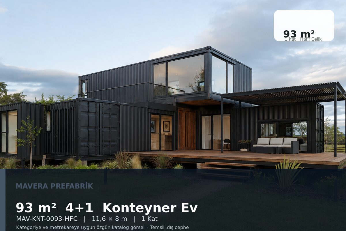 93 m² 4+1 Modüler Konteyner Ev
