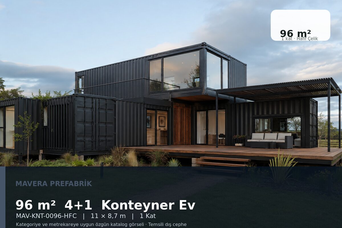 96 m² 4+1 Modüler Konteyner Ev
