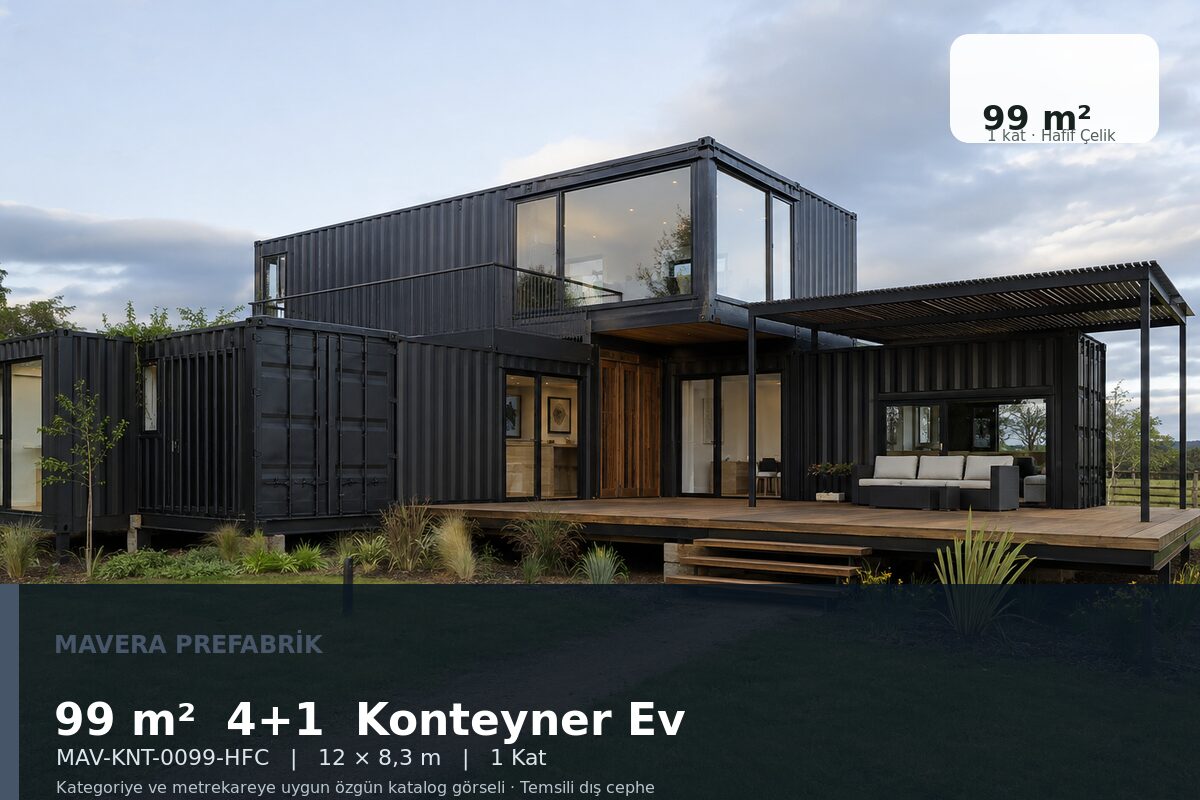 99 m² 4+1 Modüler Konteyner Ev