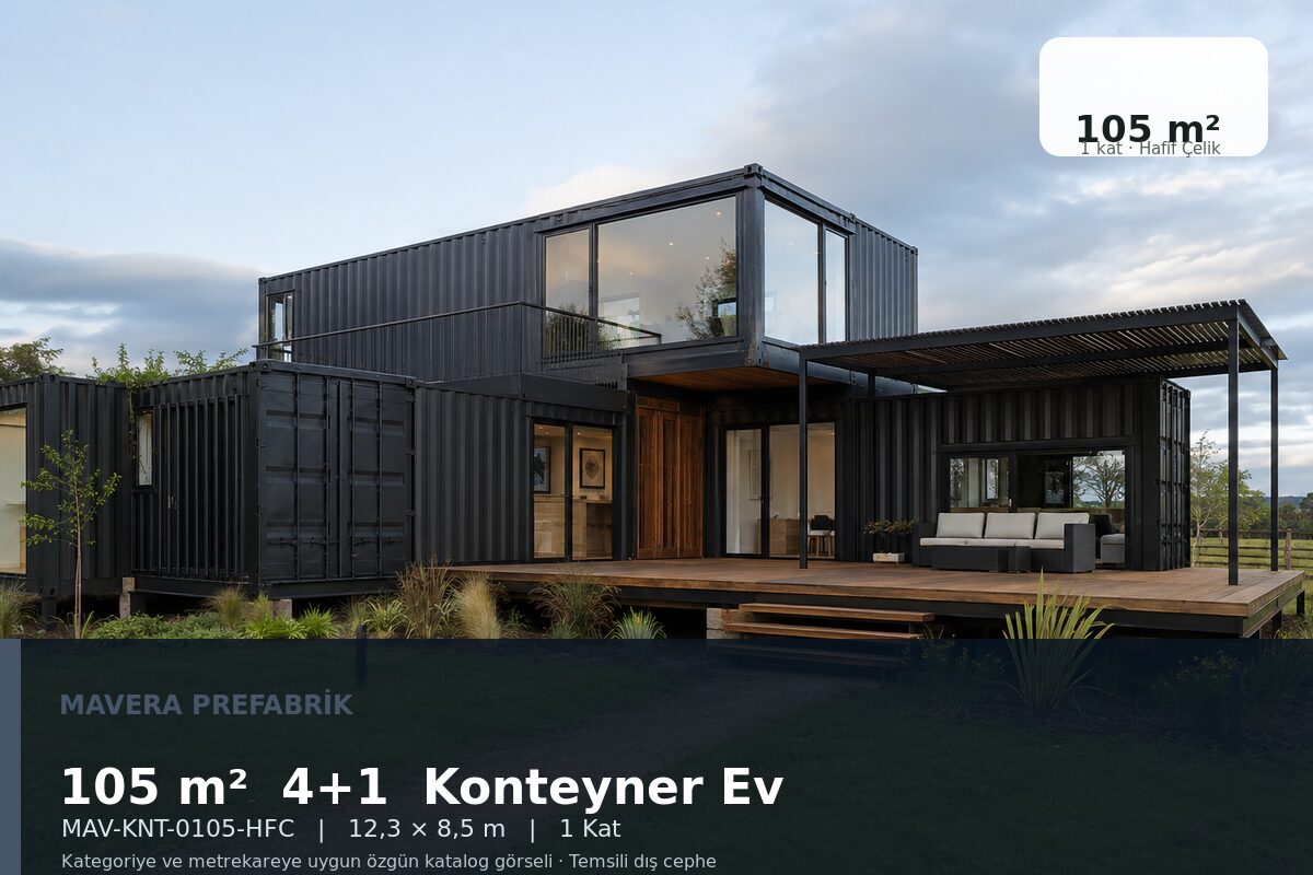 105 m² 4+1 Modüler Konteyner Ev