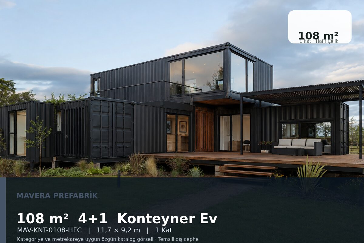 108 m² 4+1 Modüler Konteyner Ev