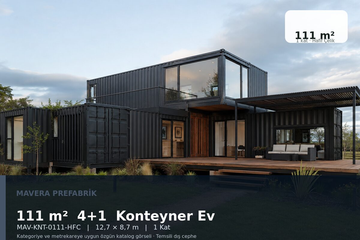 111 m² 4+1 Modüler Konteyner Ev