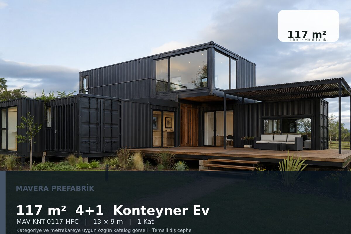 117 m² 4+1 Modüler Konteyner Ev
