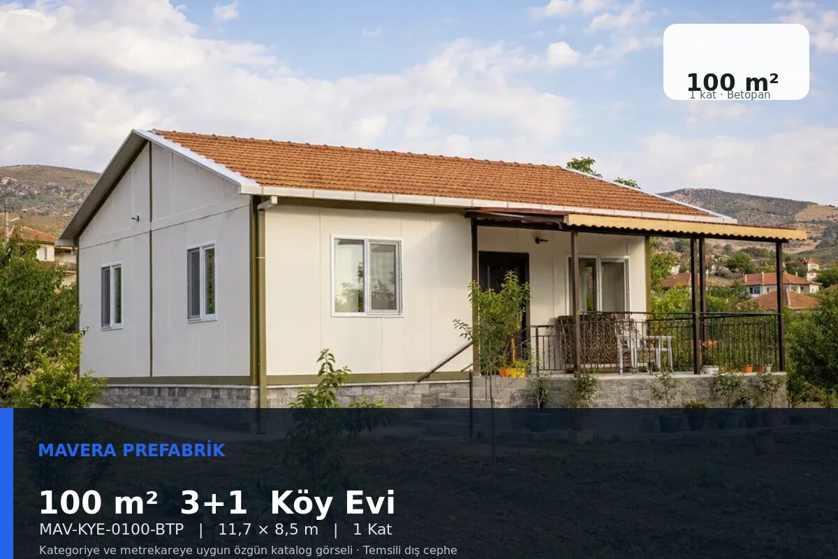 100 m² 3+1 Betopan Köy Evi