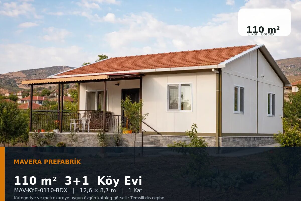 110 m² 3+1 Bordex Köy Evi