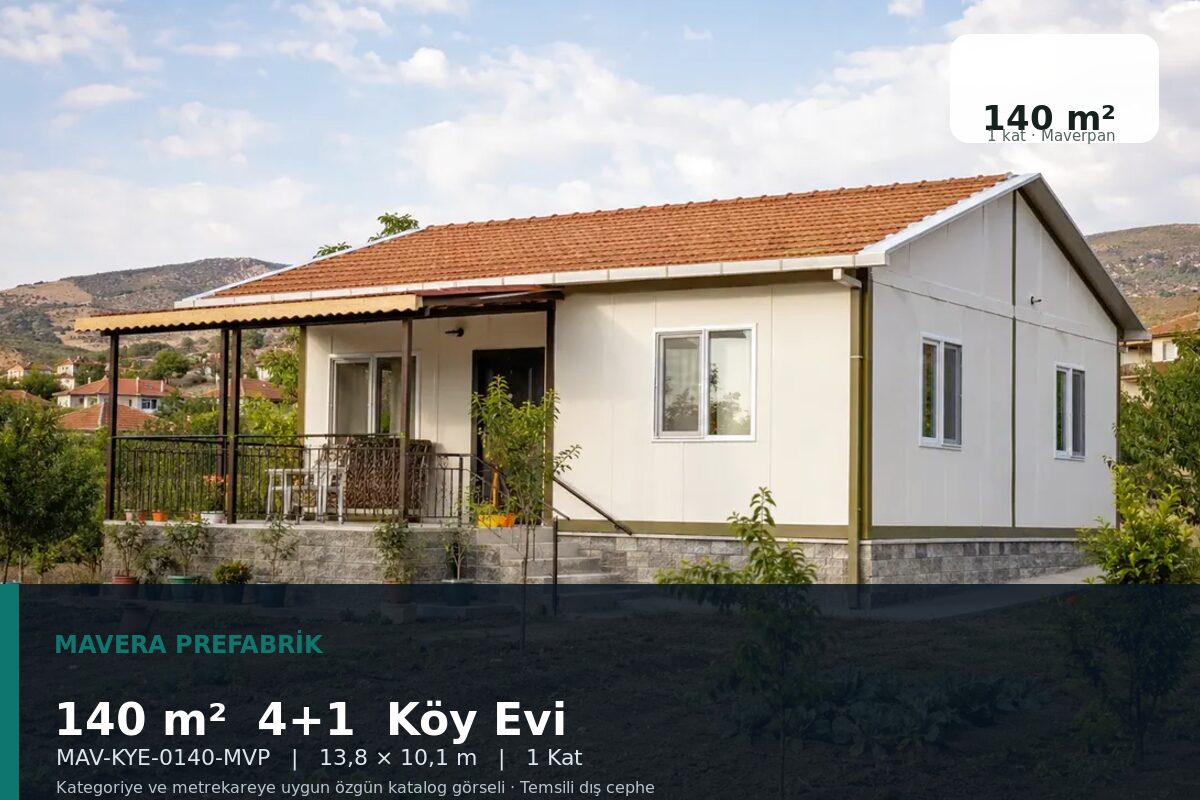 140 m² 4+1 Maverpan Köy Evi