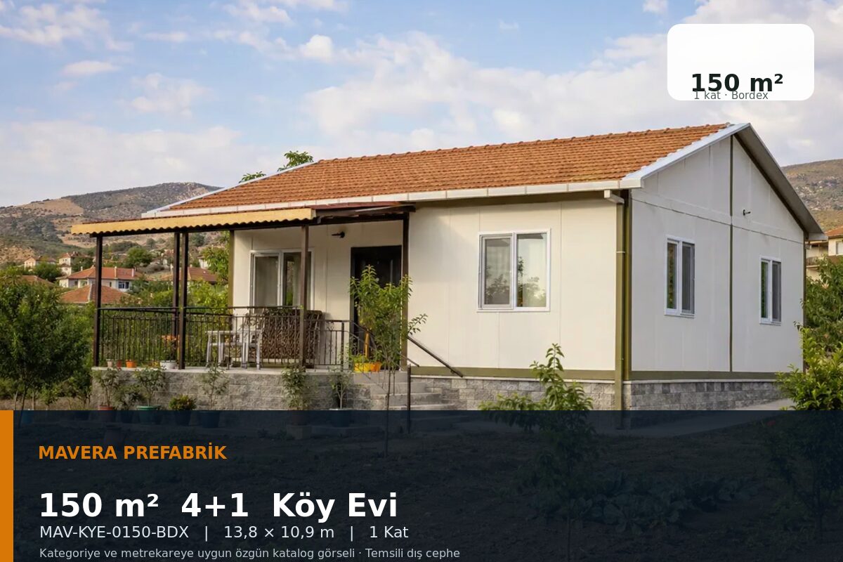 150 m² 4+1 Bordex Köy Evi