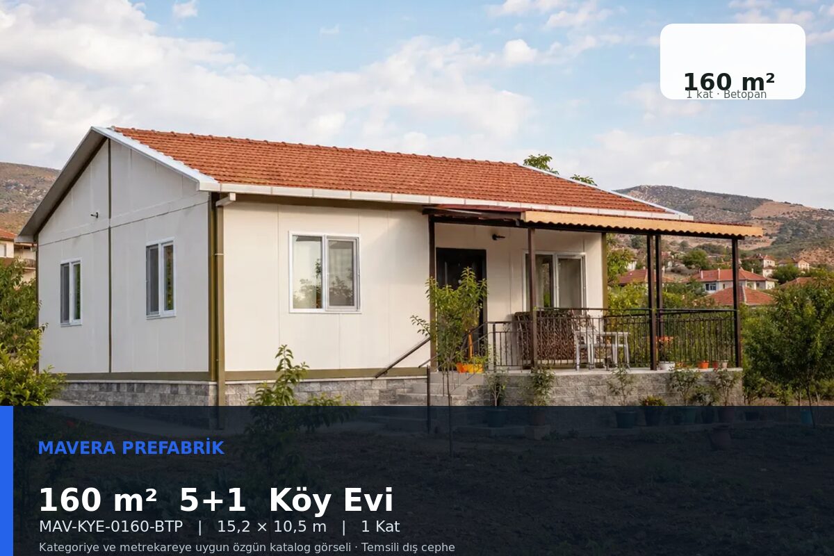 160 m² 5+1 Betopan Köy Evi