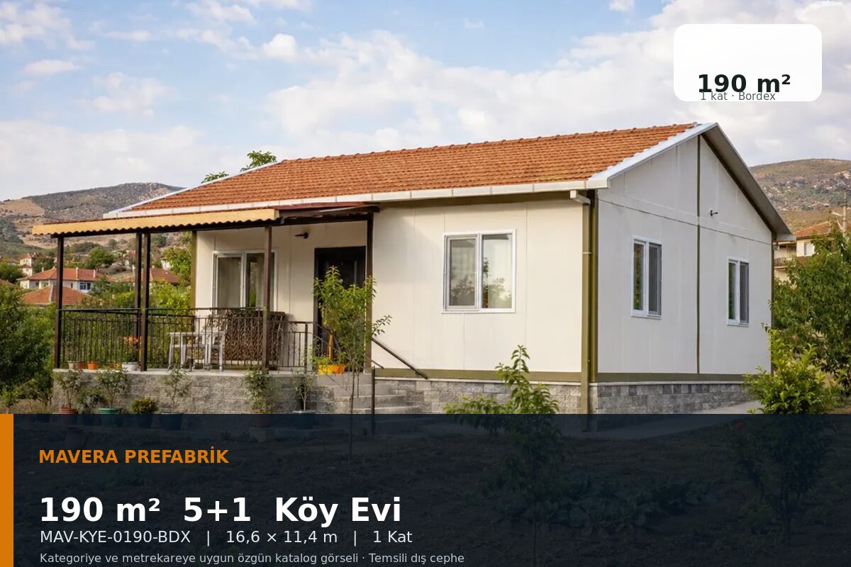 190 m² 5+1 Bordex Köy Evi