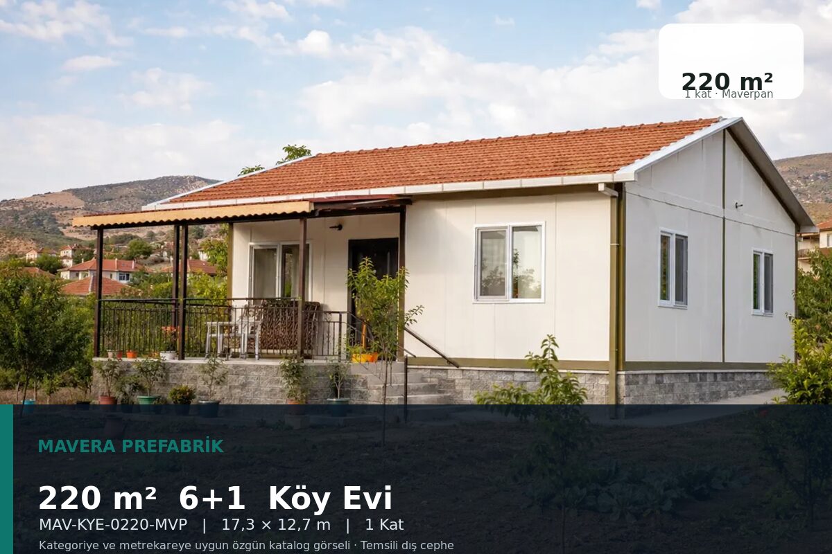 220 m² 6+1 Maverpan Köy Evi