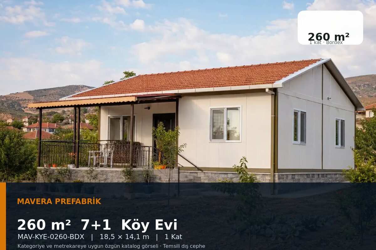 260 m² 7+1 Bordex Köy Evi