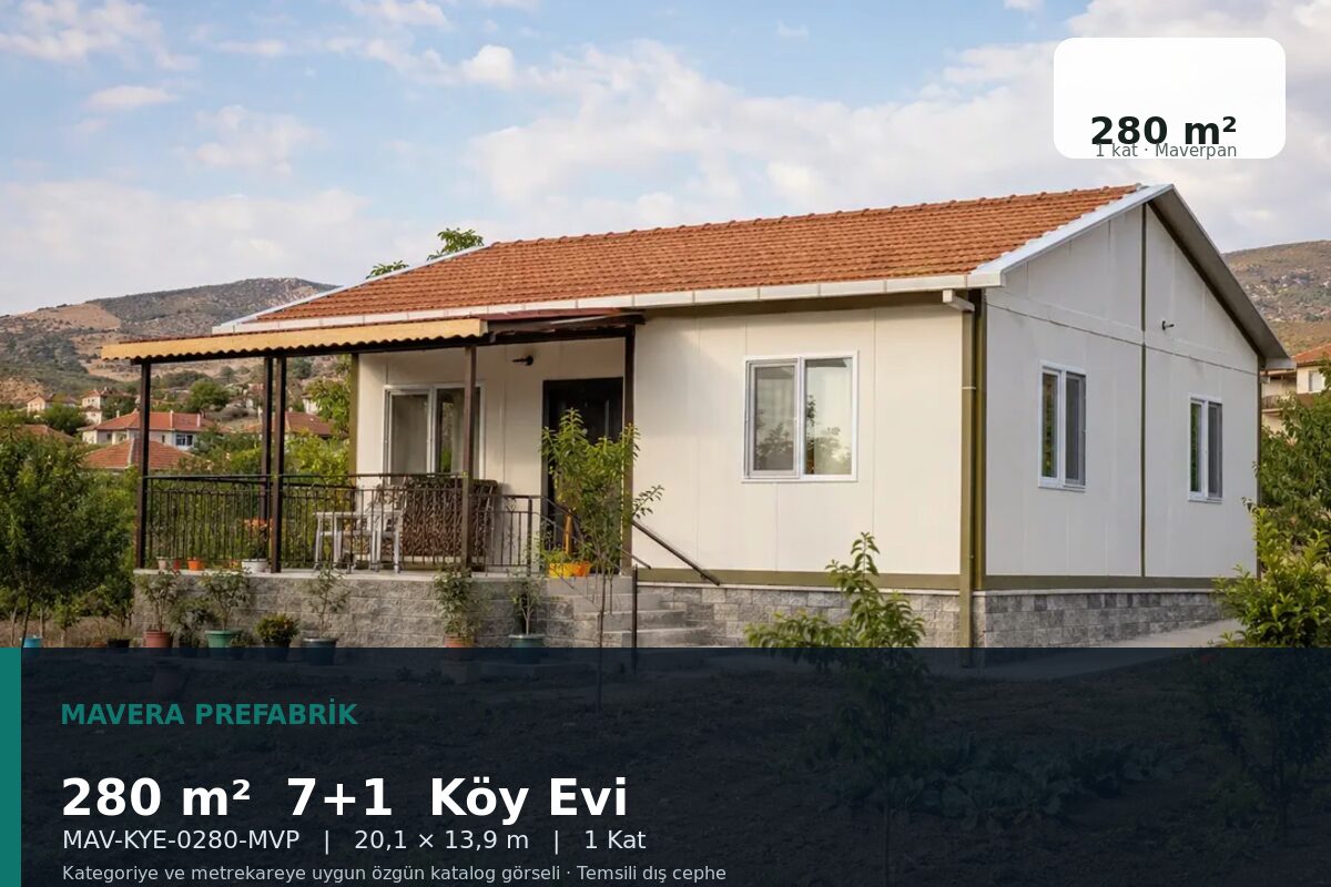 280 m² 7+1 Maverpan Köy Evi