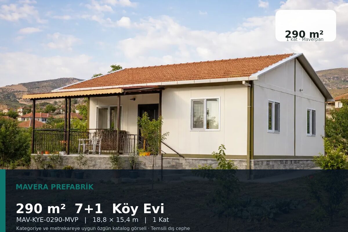 290 m² 7+1 Maverpan Köy Evi