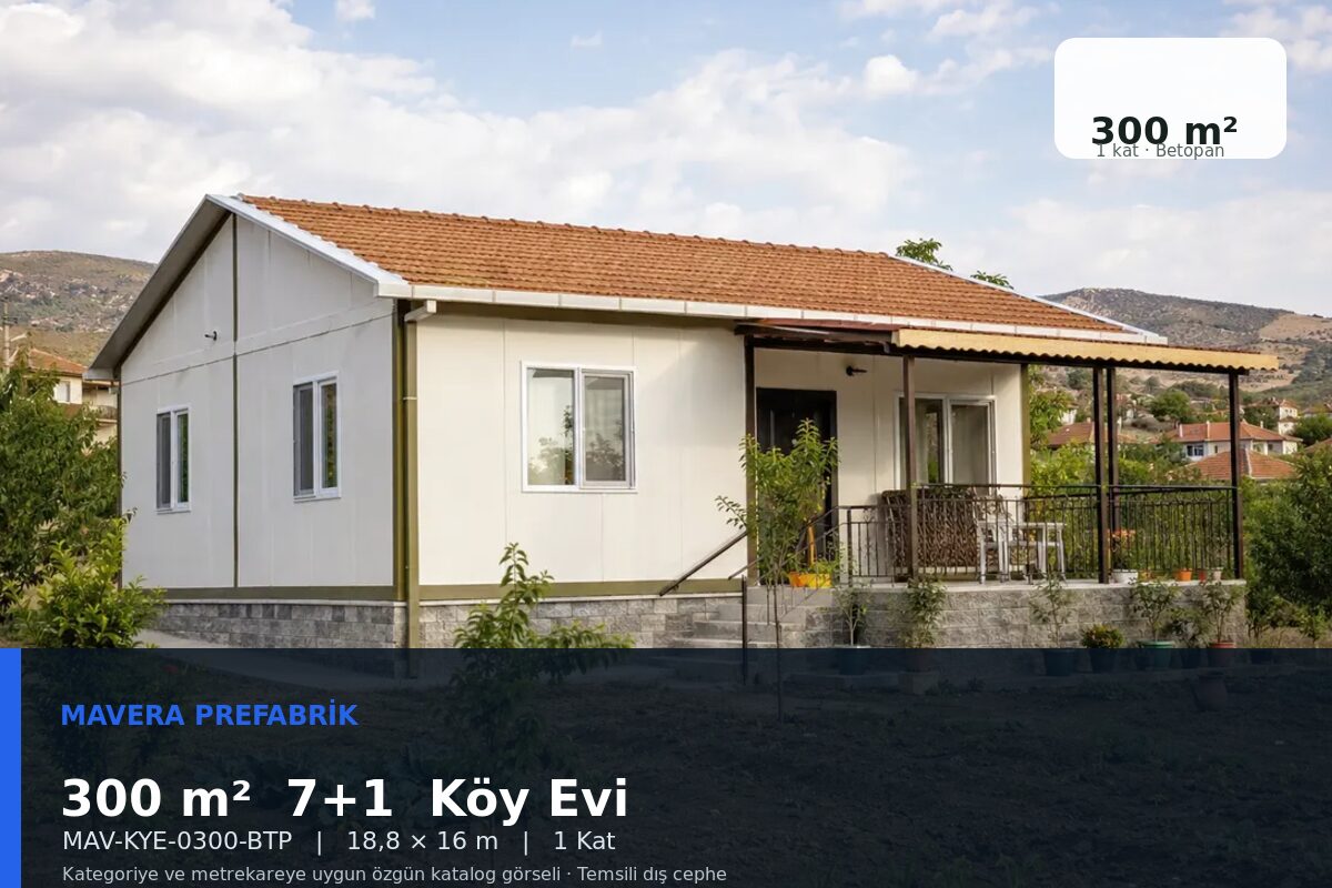 300 m² 7+1 Betopan Köy Evi