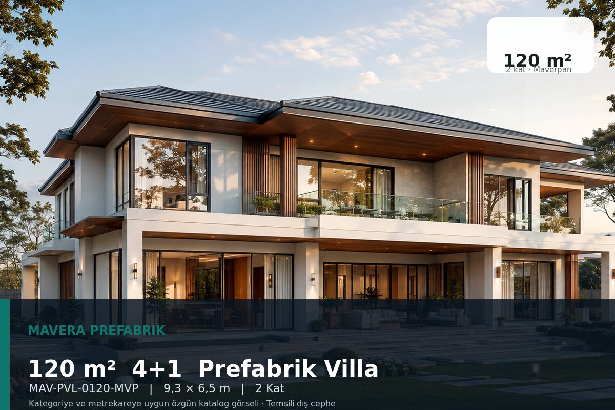120 m² 4+1 Maverpan Prefabrik Villa