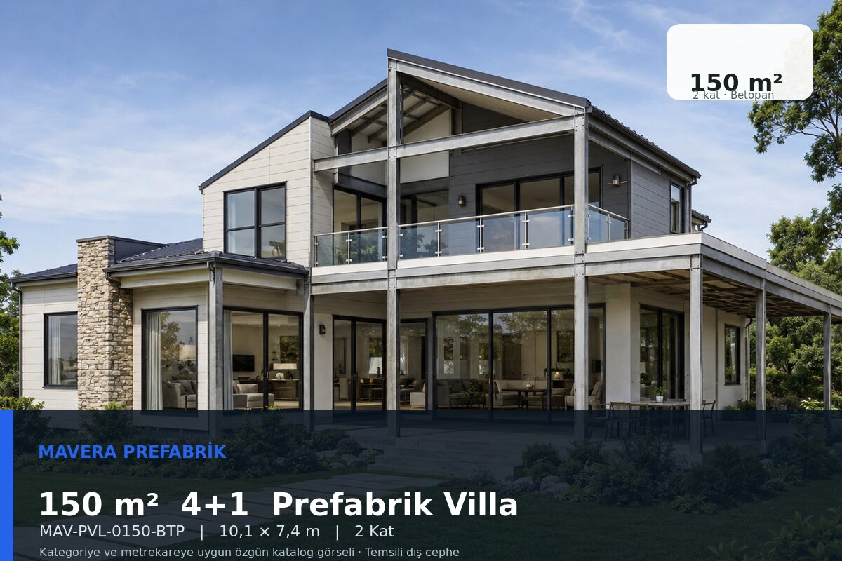 150 m² 4+1 Betopan Prefabrik Villa
