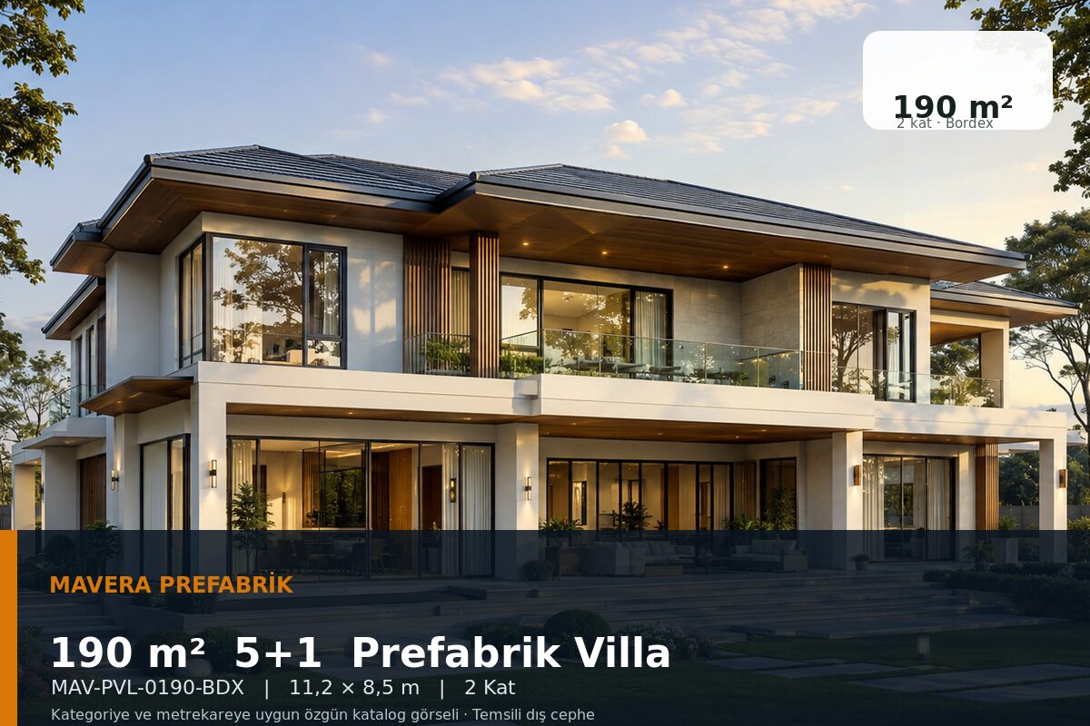 190 m² 5+1 Bordex Prefabrik Villa