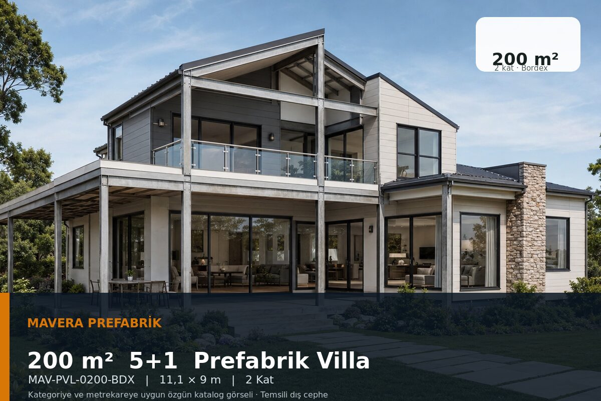200 m² 5+1 Bordex Prefabrik Villa