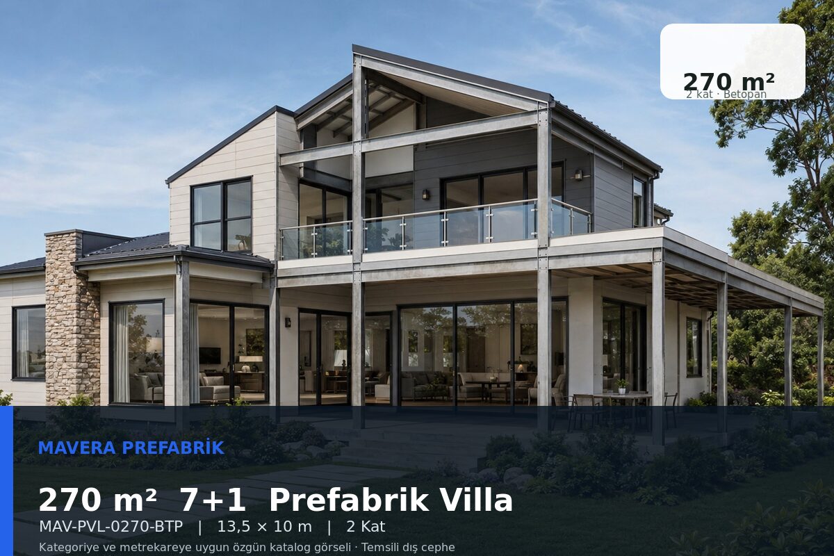 270 m² 7+1 Betopan Prefabrik Villa
