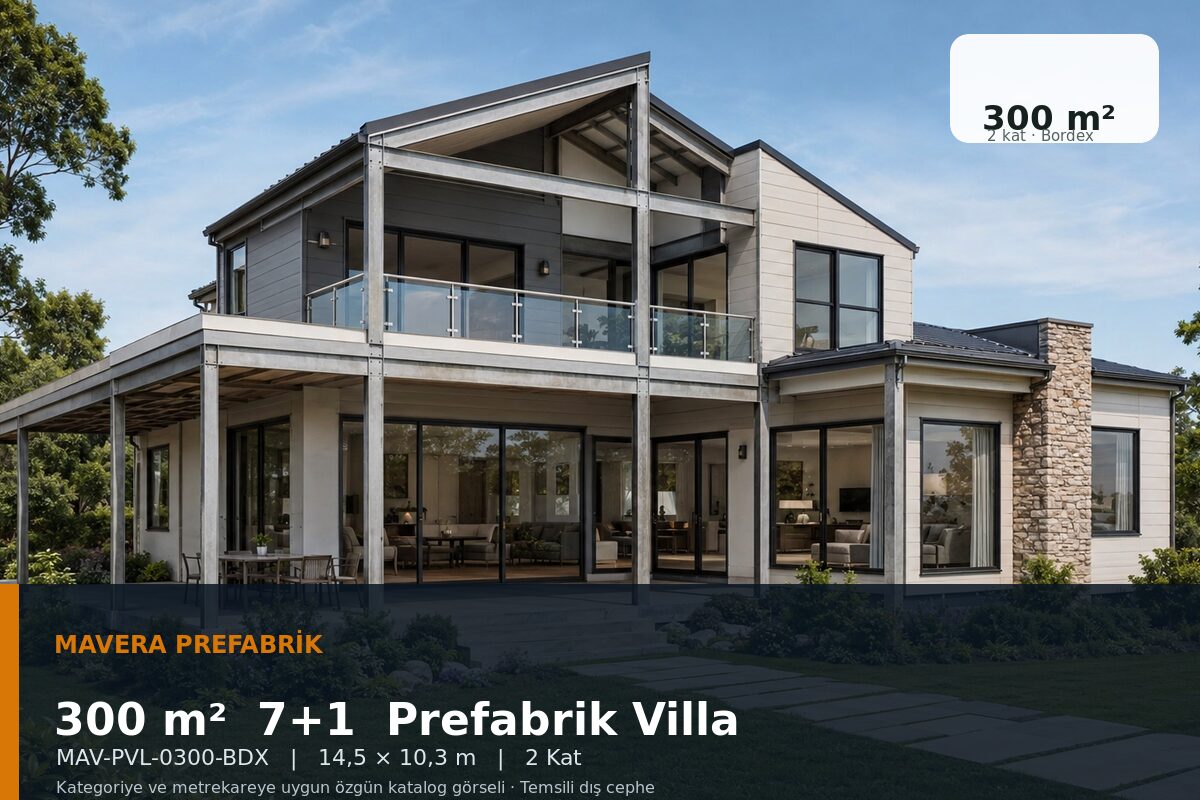 300 m² 7+1 Bordex Prefabrik Villa