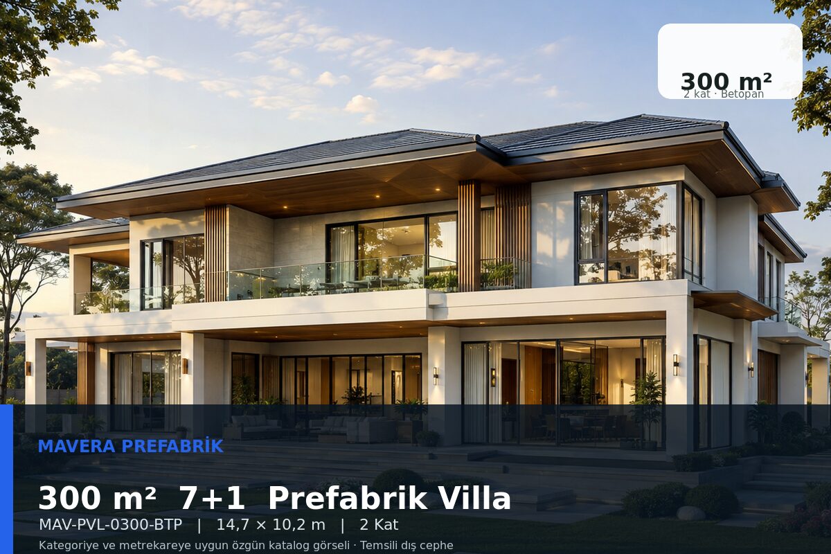 300 m² 7+1 Betopan Prefabrik Villa