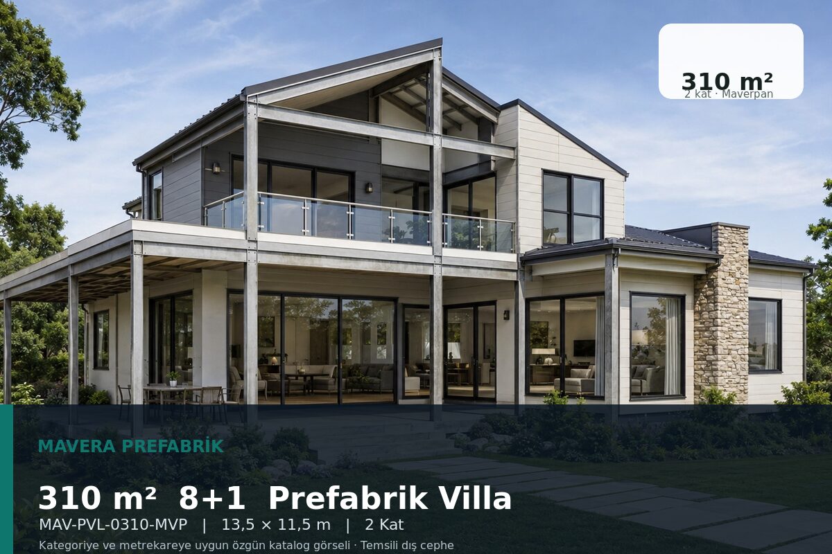 310 m² 8+1 Maverpan Prefabrik Villa