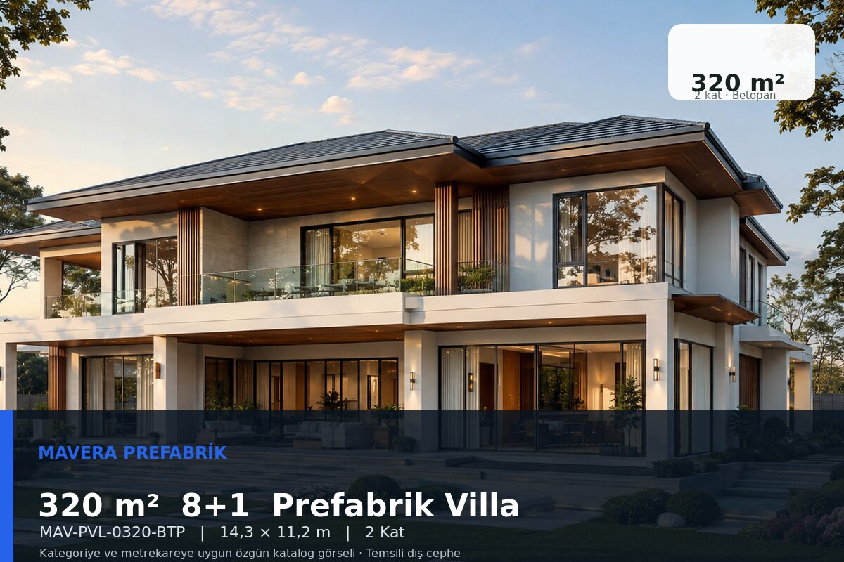 320 m² 8+1 Betopan Prefabrik Villa