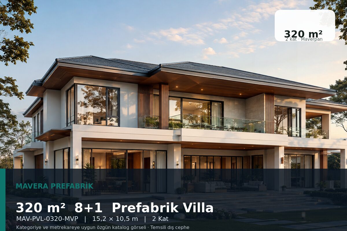 320 m² 8+1 Maverpan Prefabrik Villa