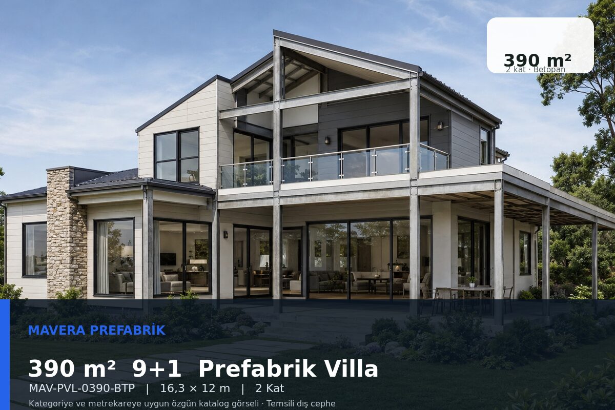 390 m² 9+1 Betopan Prefabrik Villa