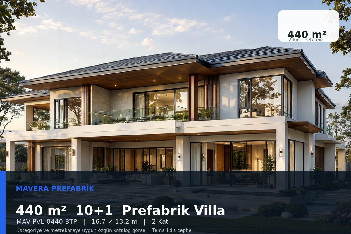 440 m² 10+1 Betopan Prefabrik Villa