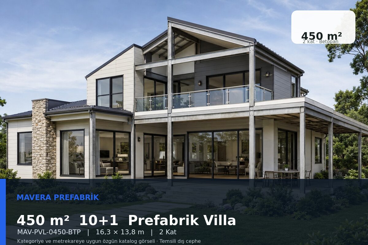 450 m² 10+1 Betopan Prefabrik Villa