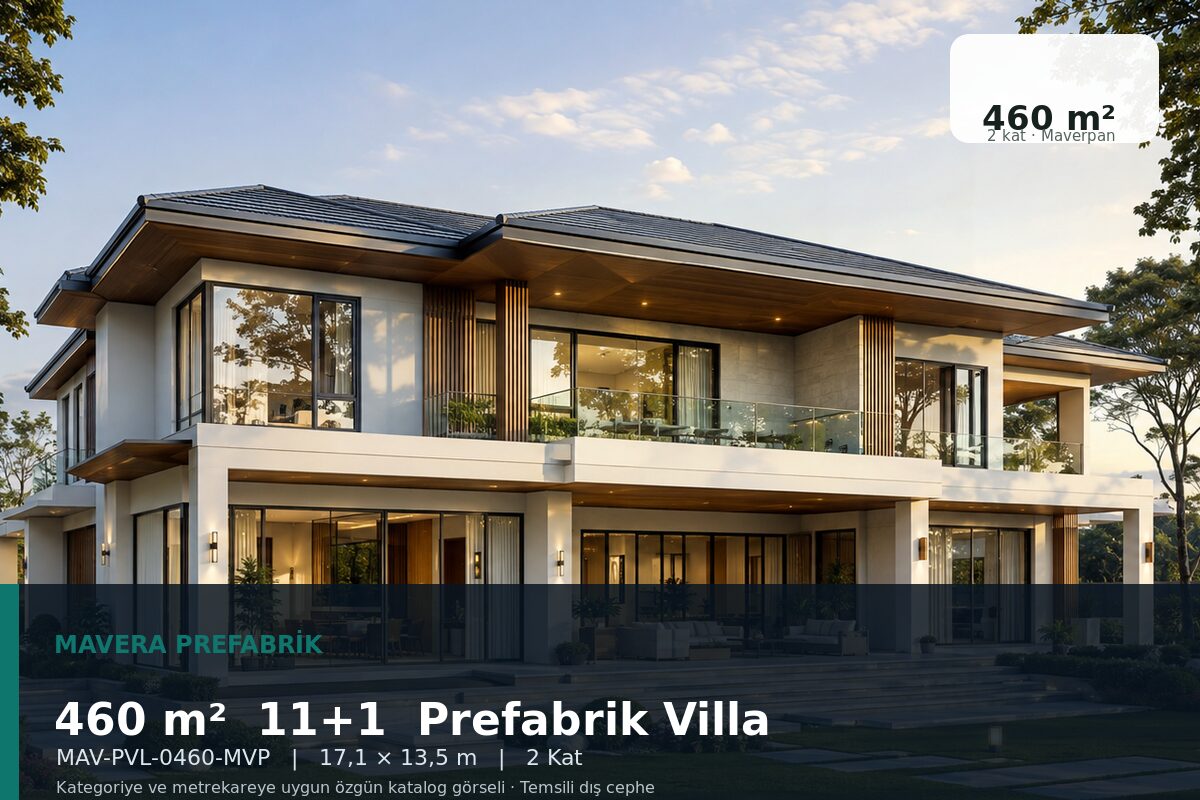 460 m² 11+1 Maverpan Prefabrik Villa