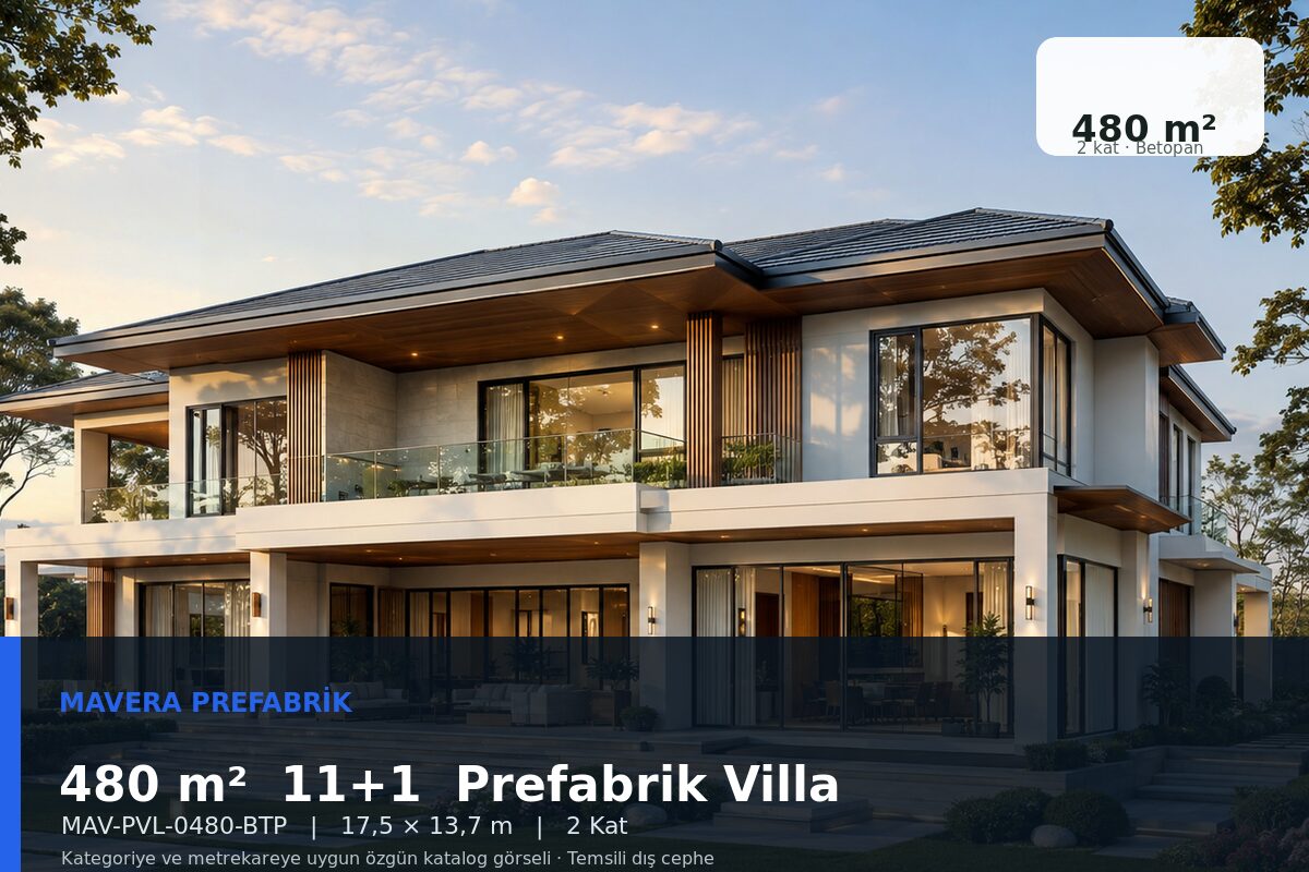 480 m² 11+1 Betopan Prefabrik Villa