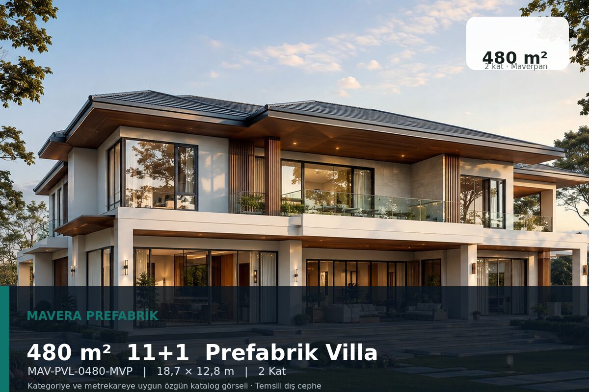 480 m² 11+1 Maverpan Prefabrik Villa