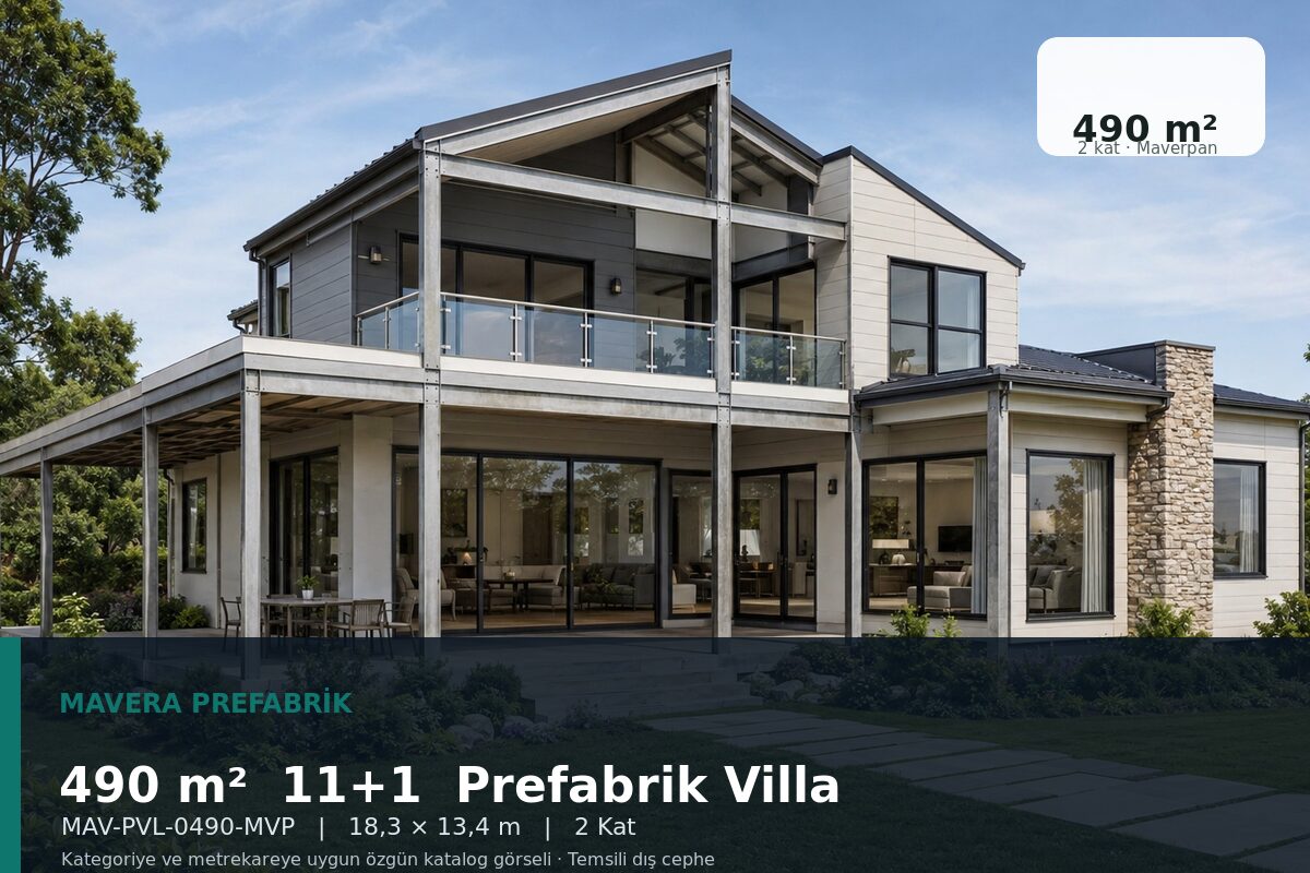 490 m² 11+1 Maverpan Prefabrik Villa