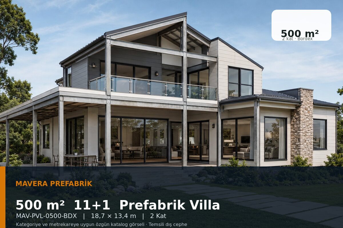500 m² 11+1 Bordex Prefabrik Villa