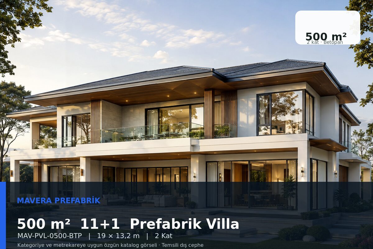 500 m² 11+1 Betopan Prefabrik Villa