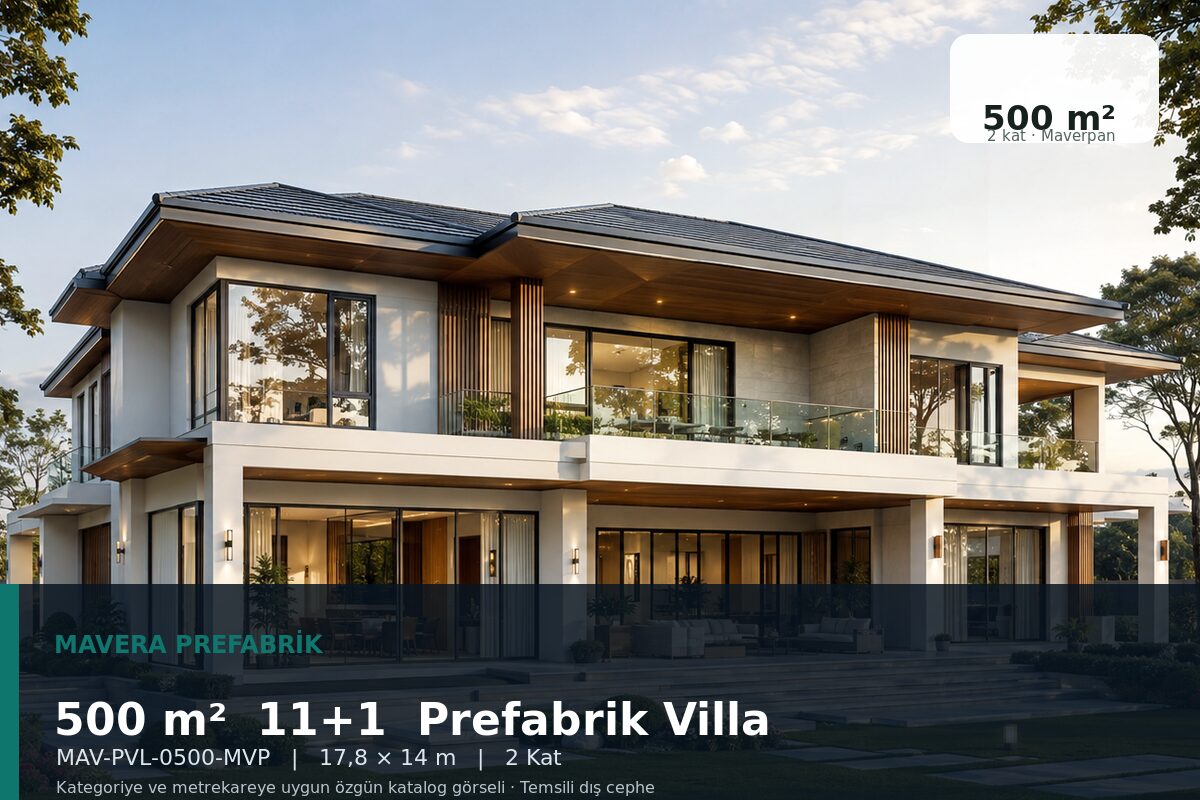 500 m² 11+1 Maverpan Prefabrik Villa