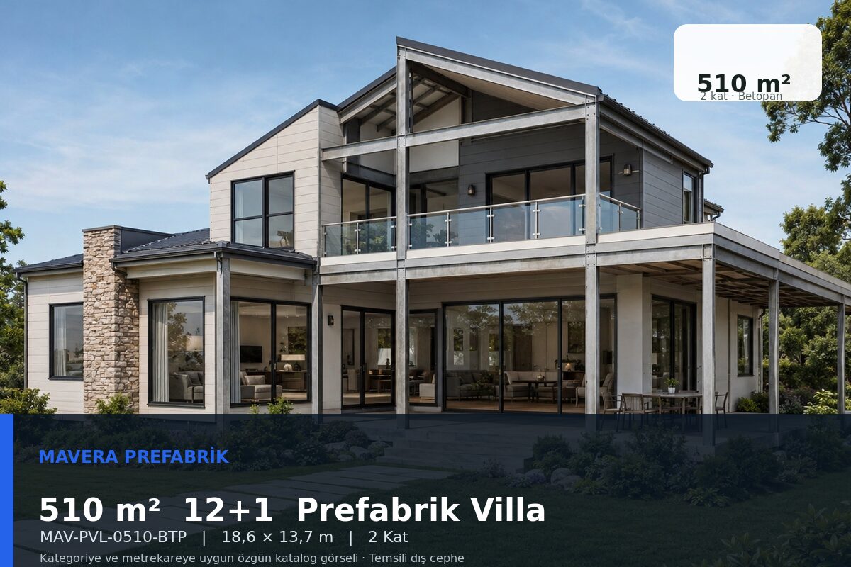 510 m² 12+1 Betopan Prefabrik Villa