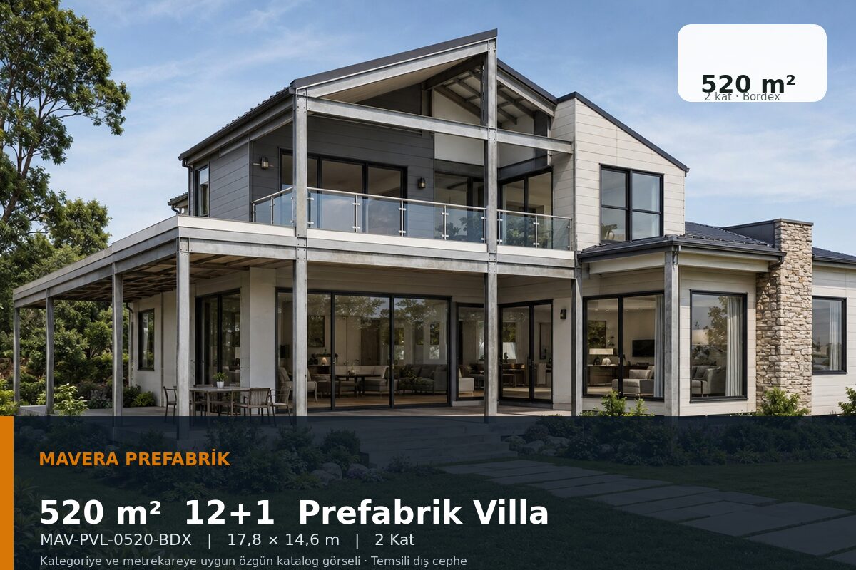 520 m² 12+1 Bordex Prefabrik Villa