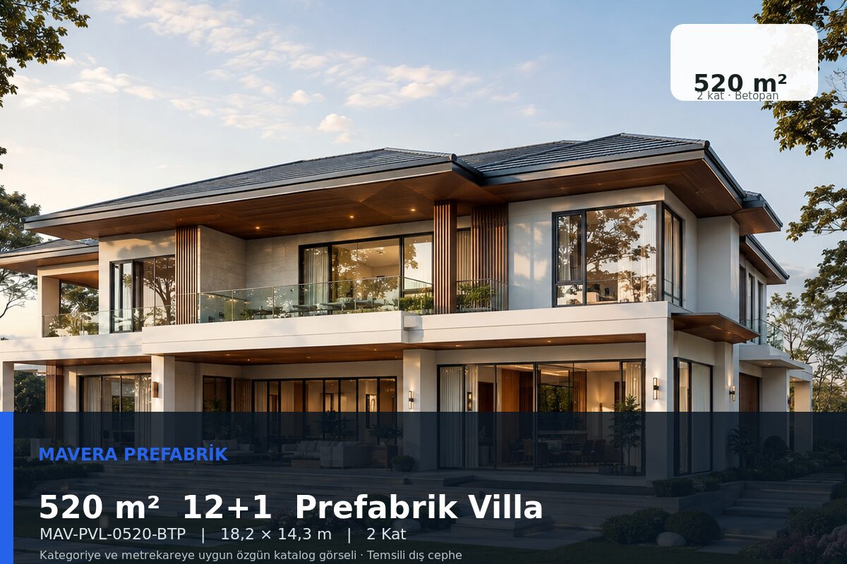 520 m² 12+1 Betopan Prefabrik Villa