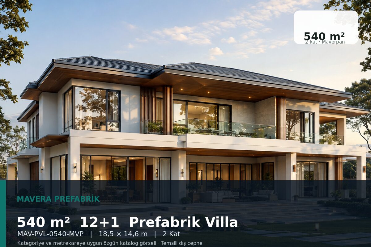 540 m² 12+1 Maverpan Prefabrik Villa