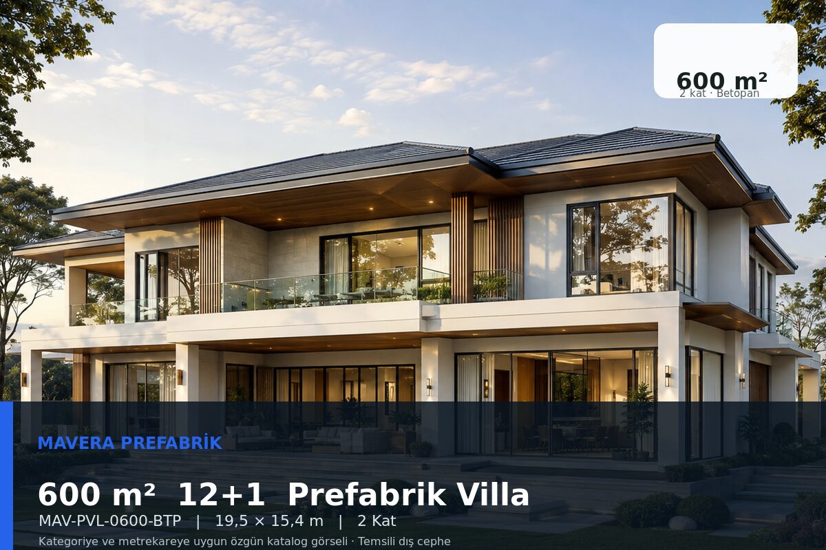 600 m² 12+1 Betopan Prefabrik Villa