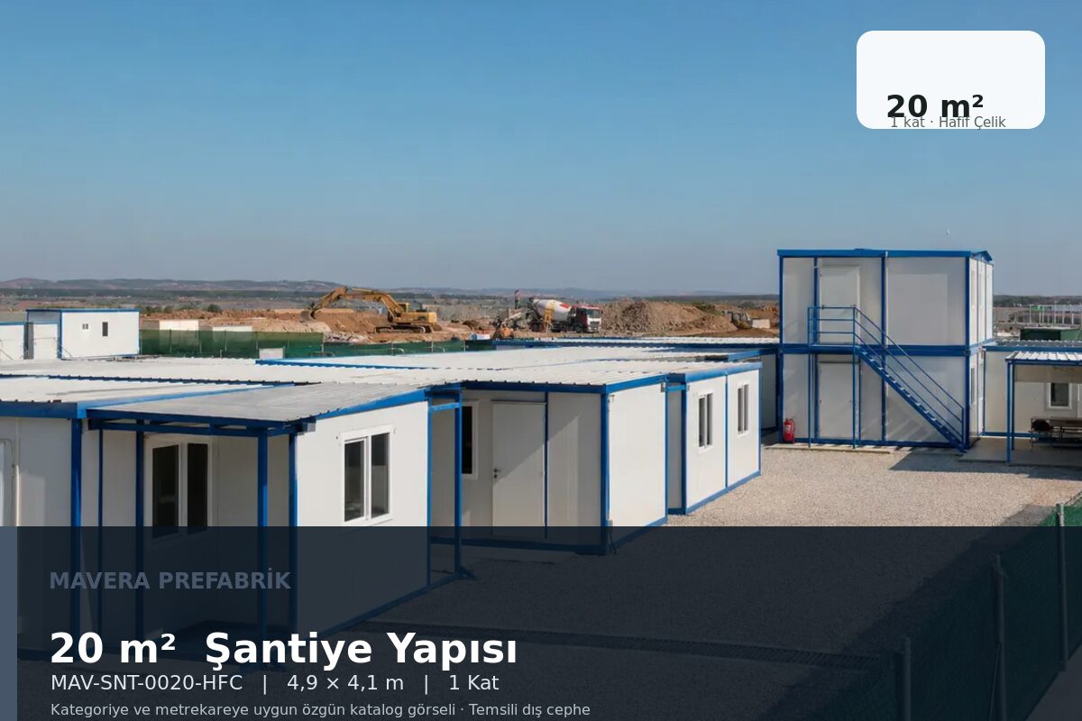 20 m² Modüler Şantiye Yapısı