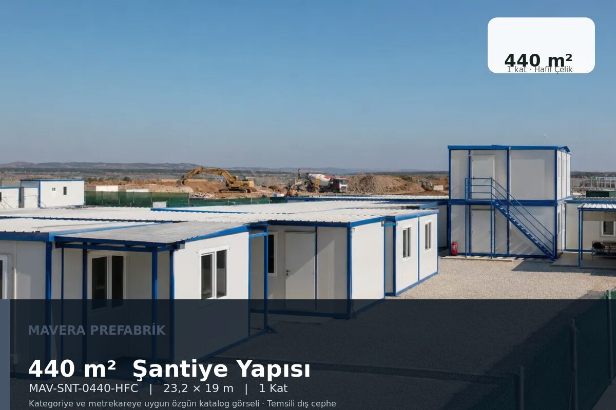 440 m² Modüler Şantiye Yapısı