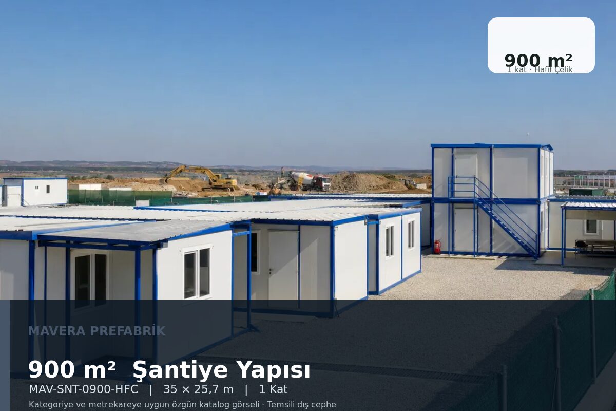 900 m² Modüler Şantiye Yapısı