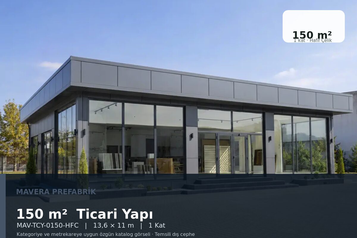 150 m² Hafif Çelik Ticari Yapı